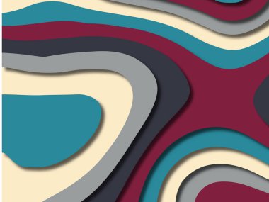 kağıt ile 3D arka plan şekilleri kesim. Soyut kağıt kitap kapağı için şablon arka plan bölmek. Kağıt arka plan kes. Soyut gerçekçi kağıt dekorasyon tasarımı için