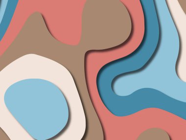 kağıt ile 3D arka plan şekilleri kesim. Soyut kağıt kitap kapağı için şablon arka plan bölmek. Kağıt arka plan kes. Soyut gerçekçi kağıt dekorasyon tasarımı için