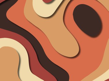 kağıt ile 3D arka plan şekilleri kesim. Soyut kağıt kitap kapağı için şablon arka plan bölmek. Kağıt arka plan kes. Soyut gerçekçi kağıt dekorasyon tasarımı için