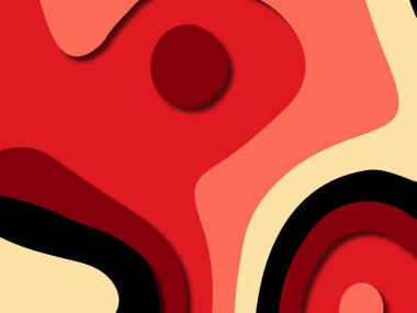 kağıt ile 3D arka plan şekilleri kesim. Soyut kağıt kitap kapağı için şablon arka plan bölmek. Kağıt arka plan kes. Soyut gerçekçi kağıt dekorasyon tasarımı için