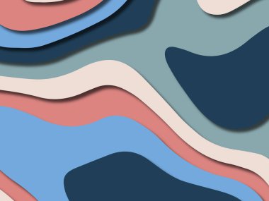 kağıt ile 3D arka plan şekilleri kesim. Soyut kağıt kitap kapağı için şablon arka plan bölmek. Kağıt arka plan kes. Soyut gerçekçi kağıt dekorasyon tasarımı için