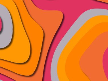 kağıt ile 3D arka plan şekilleri kesim. Soyut kağıt kitap kapağı için şablon arka plan bölmek. Kağıt arka plan kes. Soyut gerçekçi kağıt dekorasyon tasarımı için