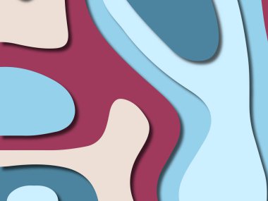 kağıt ile 3D arka plan şekilleri kesim. Soyut kağıt kitap kapağı için şablon arka plan bölmek. Kağıt arka plan kes. Soyut gerçekçi kağıt dekorasyon tasarımı için