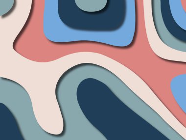 kağıt ile 3D arka plan şekilleri kesim. Soyut kağıt kitap kapağı için şablon arka plan bölmek. Kağıt arka plan kes. Soyut gerçekçi kağıt dekorasyon tasarımı için