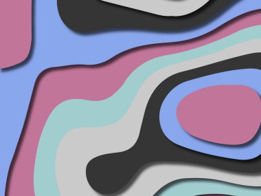 kağıt ile 3D arka plan şekilleri kesim. Soyut kağıt kitap kapağı için şablon arka plan bölmek. Kağıt arka plan kes. Soyut gerçekçi kağıt dekorasyon tasarımı için