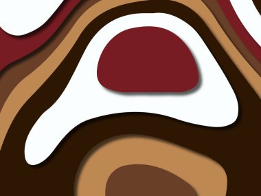 kağıt ile 3D arka plan şekilleri kesim. Soyut kağıt kitap kapağı için şablon arka plan bölmek. Kağıt arka plan kes. Soyut gerçekçi kağıt dekorasyon tasarımı için