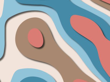 kağıt ile 3D arka plan şekilleri kesim. Soyut kağıt kitap kapağı için şablon arka plan bölmek. Kağıt arka plan kes. Soyut gerçekçi kağıt dekorasyon tasarımı için