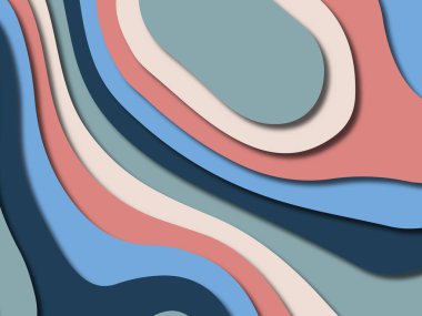 kağıt ile 3D arka plan şekilleri kesim. Soyut kağıt kitap kapağı için şablon arka plan bölmek. Kağıt arka plan kes. Soyut gerçekçi kağıt dekorasyon tasarımı için