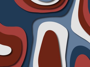 kağıt ile 3D arka plan şekilleri kesim. Soyut kağıt kitap kapağı için şablon arka plan bölmek. Kağıt arka plan kes. Soyut gerçekçi kağıt dekorasyon tasarımı için