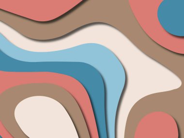 kağıt ile 3D arka plan şekilleri kesim. Soyut kağıt kitap kapağı için şablon arka plan bölmek. Kağıt arka plan kes. Soyut gerçekçi kağıt dekorasyon tasarımı için