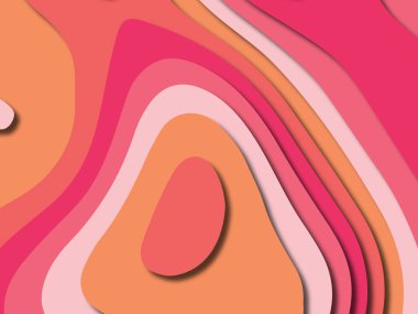 kağıt ile 3D arka plan şekilleri kesim. Soyut kağıt kitap kapağı için şablon arka plan bölmek. Kağıt arka plan kes. Soyut gerçekçi kağıt dekorasyon tasarımı için