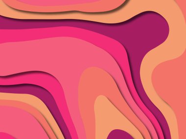 kağıt ile 3D arka plan şekilleri kesim. Soyut kağıt kitap kapağı için şablon arka plan bölmek. Kağıt arka plan kes. Soyut gerçekçi kağıt dekorasyon tasarımı için