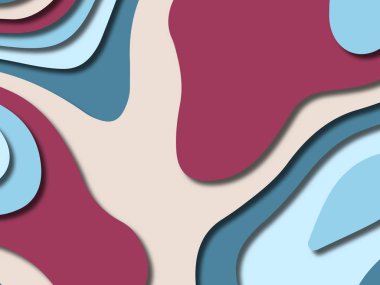 kağıt ile 3D arka plan şekilleri kesim. Soyut kağıt kitap kapağı için şablon arka plan bölmek. Kağıt arka plan kes. Soyut gerçekçi kağıt dekorasyon tasarımı için