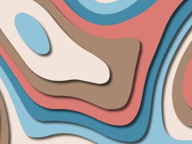 kağıt ile 3D arka plan şekilleri kesim. Soyut kağıt kitap kapağı için şablon arka plan bölmek. Kağıt arka plan kes. Soyut gerçekçi kağıt dekorasyon tasarımı için