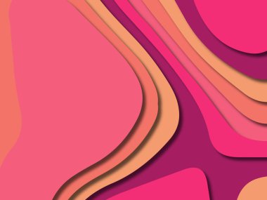 kağıt ile 3D arka plan şekilleri kesim. Soyut kağıt kitap kapağı için şablon arka plan bölmek. Kağıt arka plan kes. Soyut gerçekçi kağıt dekorasyon tasarımı için