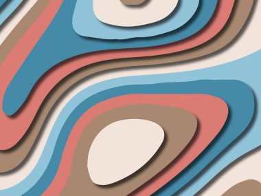 kağıt ile 3D arka plan şekilleri kesim. Soyut kağıt kitap kapağı için şablon arka plan bölmek. Kağıt arka plan kes. Soyut gerçekçi kağıt dekorasyon tasarımı için