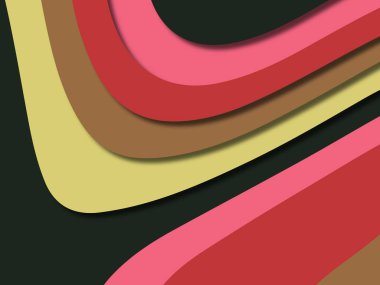 kağıt ile 3D arka plan şekilleri kesim. Soyut kağıt kitap kapağı için şablon arka plan bölmek. Kağıt arka plan kes. Soyut gerçekçi kağıt dekorasyon tasarımı için