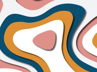 kağıt ile 3D arka plan şekilleri kesim. Soyut kağıt kitap kapağı için şablon arka plan bölmek. Kağıt arka plan kes. Soyut gerçekçi kağıt dekorasyon tasarımı için