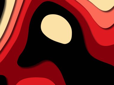 kağıt ile 3D arka plan şekilleri kesim. Soyut kağıt kitap kapağı için şablon arka plan bölmek. Kağıt arka plan kes. Soyut gerçekçi kağıt dekorasyon tasarımı için