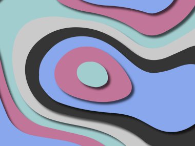 kağıt ile 3D arka plan şekilleri kesim. Soyut kağıt kitap kapağı için şablon arka plan bölmek. Kağıt arka plan kes. Soyut gerçekçi kağıt dekorasyon tasarımı için