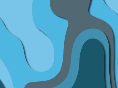 kağıt ile 3D arka plan şekilleri kesim. Soyut kağıt kitap kapağı için şablon arka plan bölmek. Kağıt arka plan kes. Soyut gerçekçi kağıt dekorasyon tasarımı için