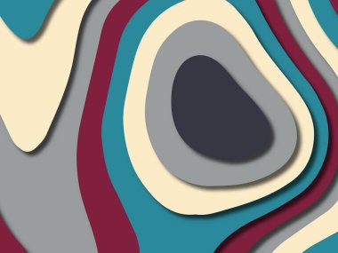 kağıt ile 3D arka plan şekilleri kesim. Soyut kağıt kitap kapağı için şablon arka plan bölmek. Kağıt arka plan kes. Soyut gerçekçi kağıt dekorasyon tasarımı için