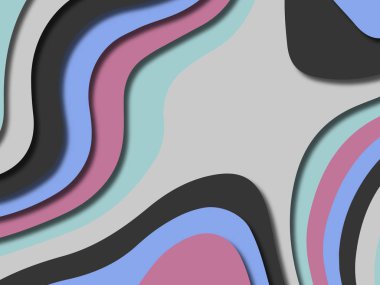 kağıt ile 3D arka plan şekilleri kesim. Soyut kağıt kitap kapağı için şablon arka plan bölmek. Kağıt arka plan kes. Soyut gerçekçi kağıt dekorasyon tasarımı için