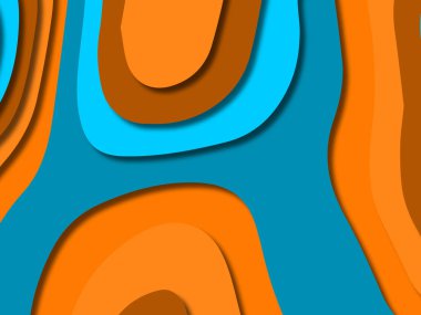 kağıt ile 3D arka plan şekilleri kesim. Soyut kağıt kitap kapağı için şablon arka plan bölmek. Kağıt arka plan kes. Soyut gerçekçi kağıt dekorasyon tasarımı için