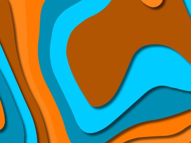 kağıt ile 3D arka plan şekilleri kesim. Soyut kağıt kitap kapağı için şablon arka plan bölmek. Kağıt arka plan kes. Soyut gerçekçi kağıt dekorasyon tasarımı için