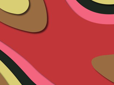 kağıt ile 3D arka plan şekilleri kesim. Soyut kağıt kitap kapağı için şablon arka plan bölmek. Kağıt arka plan kes. Soyut gerçekçi kağıt dekorasyon tasarımı için