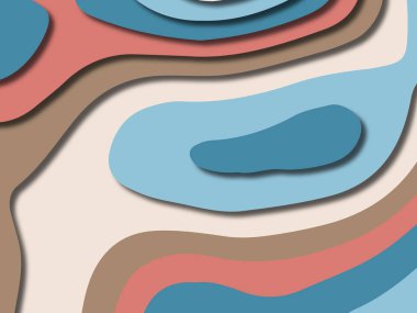 kağıt ile 3D arka plan şekilleri kesim. Soyut kağıt kitap kapağı için şablon arka plan bölmek. Kağıt arka plan kes. Soyut gerçekçi kağıt dekorasyon tasarımı için