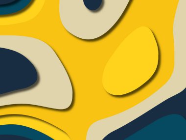 kağıt ile 3D arka plan şekilleri kesim. Soyut kağıt kitap kapağı için şablon arka plan bölmek. Kağıt arka plan kes. Soyut gerçekçi kağıt dekorasyon tasarımı için