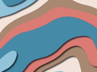 kağıt ile 3D arka plan şekilleri kesim. Soyut kağıt kitap kapağı için şablon arka plan bölmek. Kağıt arka plan kes. Soyut gerçekçi kağıt dekorasyon tasarımı için