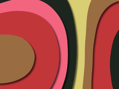 kağıt ile 3D arka plan şekilleri kesim. Soyut kağıt kitap kapağı için şablon arka plan bölmek. Kağıt arka plan kes. Soyut gerçekçi kağıt dekorasyon tasarımı için