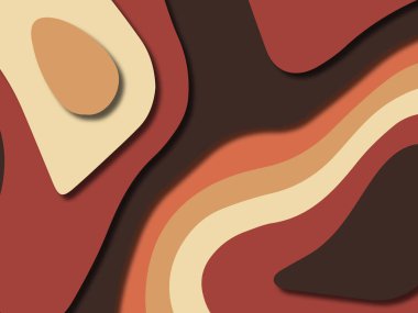 kağıt ile 3D arka plan şekilleri kesim. Soyut kağıt kitap kapağı için şablon arka plan bölmek. Kağıt arka plan kes. Soyut gerçekçi kağıt dekorasyon tasarımı için