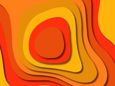 kağıt ile 3D arka plan şekilleri kesim. Soyut kağıt kitap kapağı için şablon arka plan bölmek. Kağıt arka plan kes. Soyut gerçekçi kağıt dekorasyon tasarımı için