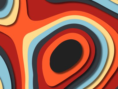 kağıt ile 3D arka plan şekilleri kesim. Soyut kağıt kitap kapağı için şablon arka plan bölmek. Kağıt arka plan kes. Soyut gerçekçi kağıt dekorasyon tasarımı için