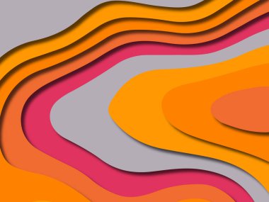 kağıt ile 3D arka plan şekilleri kesim. Soyut kağıt kitap kapağı için şablon arka plan bölmek. Kağıt arka plan kes. Soyut gerçekçi kağıt dekorasyon tasarımı için