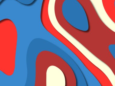 kağıt ile 3D arka plan şekilleri kesim. Soyut kağıt kitap kapağı için şablon arka plan bölmek. Kağıt arka plan kes. Soyut gerçekçi kağıt dekorasyon tasarımı için