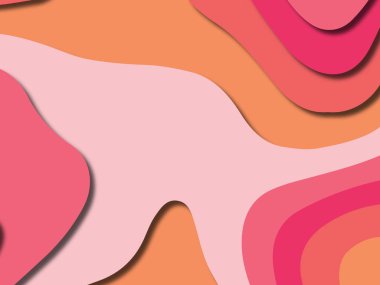 kağıt ile 3D arka plan şekilleri kesim. Soyut kağıt kitap kapağı için şablon arka plan bölmek. Kağıt arka plan kes. Soyut gerçekçi kağıt dekorasyon tasarımı için