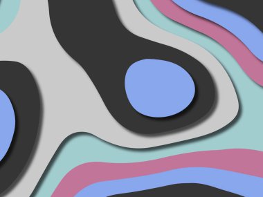 kağıt ile 3D arka plan şekilleri kesim. Soyut kağıt kitap kapağı için şablon arka plan bölmek. Kağıt arka plan kes. Soyut gerçekçi kağıt dekorasyon tasarımı için