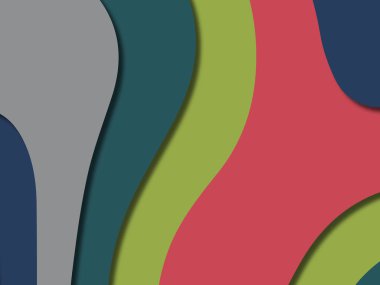 kağıt ile 3D arka plan şekilleri kesim. Soyut kağıt kitap kapağı için şablon arka plan bölmek. Kağıt arka plan kes. Soyut gerçekçi kağıt dekorasyon tasarımı için