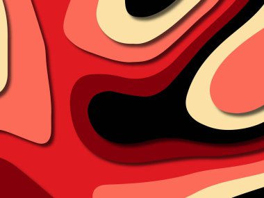 kağıt ile 3D arka plan şekilleri kesim. Soyut kağıt kitap kapağı için şablon arka plan bölmek. Kağıt arka plan kes. Soyut gerçekçi kağıt dekorasyon tasarımı için