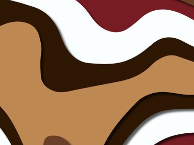 kağıt ile 3D arka plan şekilleri kesim. Soyut kağıt kitap kapağı için şablon arka plan bölmek. Kağıt arka plan kes. Soyut gerçekçi kağıt dekorasyon tasarımı için