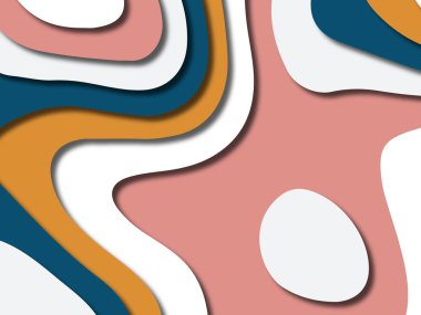 kağıt ile 3D arka plan şekilleri kesim. Soyut kağıt kitap kapağı için şablon arka plan bölmek. Kağıt arka plan kes. Soyut gerçekçi kağıt dekorasyon tasarımı için