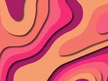 kağıt ile 3D arka plan şekilleri kesim. Soyut kağıt kitap kapağı için şablon arka plan bölmek. Kağıt arka plan kes. Soyut gerçekçi kağıt dekorasyon tasarımı için