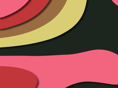 kağıt ile 3D arka plan şekilleri kesim. Soyut kağıt kitap kapağı için şablon arka plan bölmek. Kağıt arka plan kes. Soyut gerçekçi kağıt dekorasyon tasarımı için