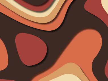 kağıt ile 3D arka plan şekilleri kesim. Soyut kağıt kitap kapağı için şablon arka plan bölmek. Kağıt arka plan kes. Soyut gerçekçi kağıt dekorasyon tasarımı için