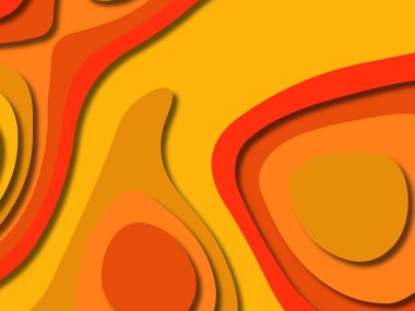 kağıt ile 3D arka plan şekilleri kesim. Soyut kağıt kitap kapağı için şablon arka plan bölmek. Kağıt arka plan kes. Soyut gerçekçi kağıt dekorasyon tasarımı için