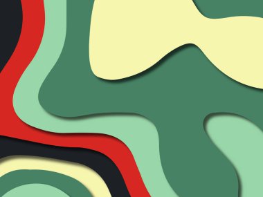 kağıt ile 3D arka plan şekilleri kesim. Soyut kağıt kitap kapağı için şablon arka plan bölmek. Kağıt arka plan kes. Soyut gerçekçi kağıt dekorasyon tasarımı için